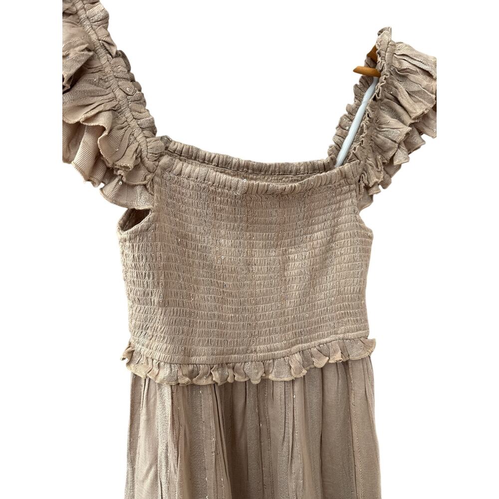 PQ Swim‎ Carrie Tan Square-Neck Tier Dress Size Medium/Large - Picture 9 of 11